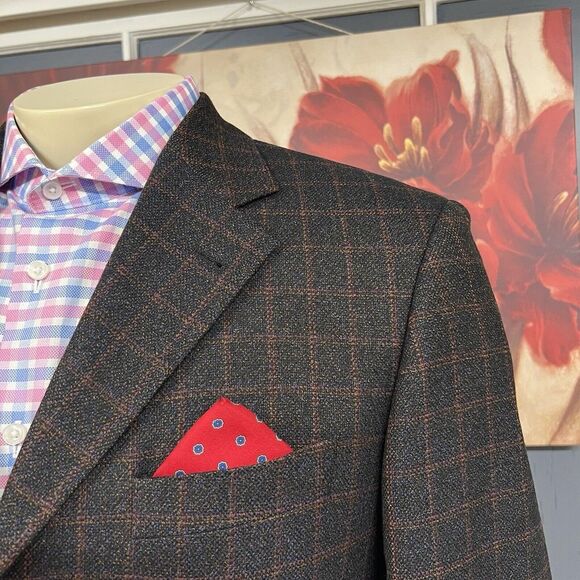 Vintage Hugo Boss Sport Coat Blazer Jacket 3 Button Mens 38R Wool Cashmere - Picture 4 of 13